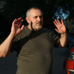 Boris Nadezhdin, an anti-war Russian politician, speaks in Dolgoprudny