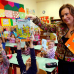 FILE PHOTO: Polgar displays her book at the Dezso Lemhenyi school in Budapest