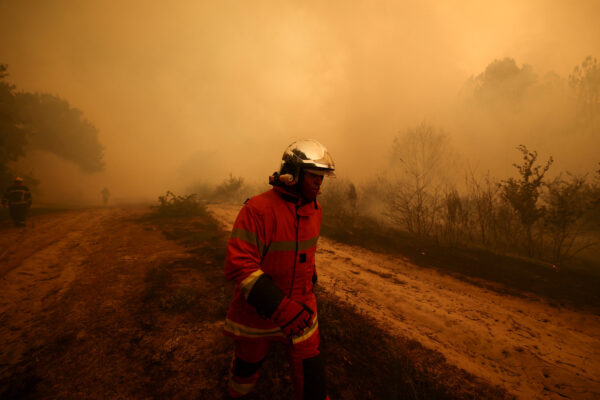 Wildfire in Lege-Cap-Ferret