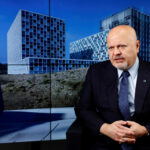 FILE PHOTO: International Criminal Court (ICC) Prosecutor Karim Khan talks during an interview with Reuters