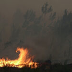 Wildfire at Ares, Gironde