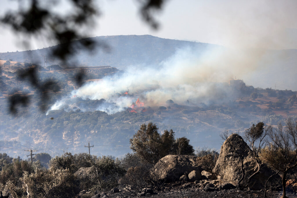 Two firefighters killed battling a wildfire on Greek island of Crete