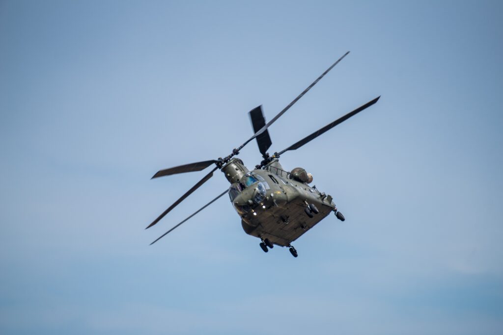 Boeing CH-47 Chinook in the sky