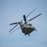 Boeing CH-47 Chinook in the sky