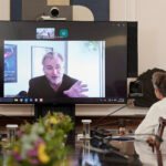 „The Odyssey“ Director Nolan talks to Greek Prime Minister Mitsotakis during a video call in Athens
