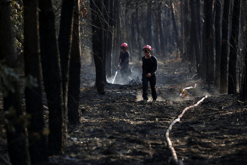 Wildfires in southwest France