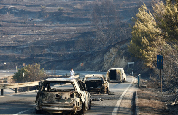 Aftermath of Wildfire Near Omis