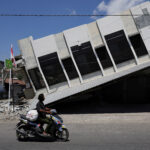 Aftermath of an earthquake that struck off the coast of Indonesia