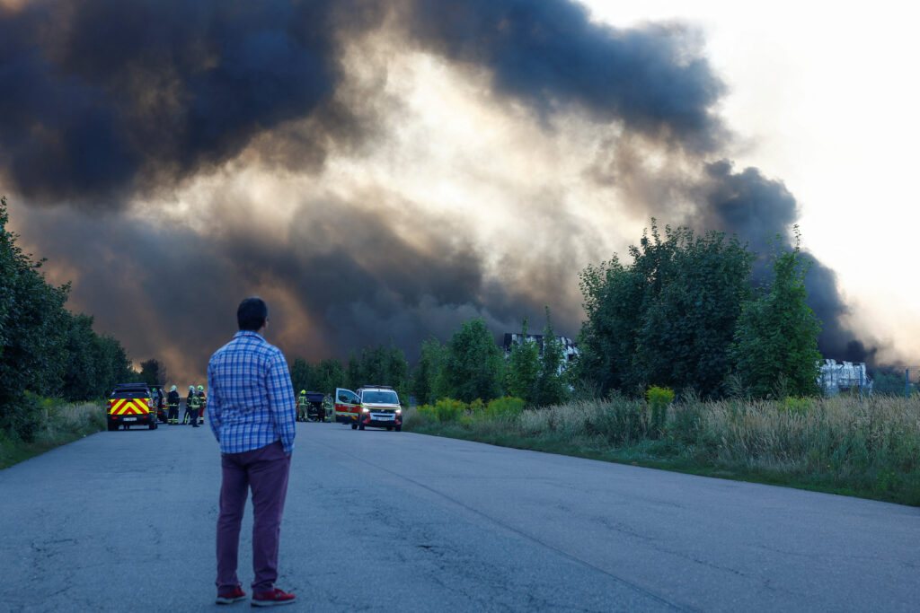 Aftermath of a Russian missile attack in Kyiv region