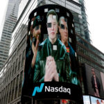 FILE PHOTO: A billboard of SpaceX is pictured on the day of SpaceX’s initial public offering (IPO) at the Nasdaq MarketSite, in New York City