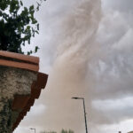 A large tornado moves through Verzeille