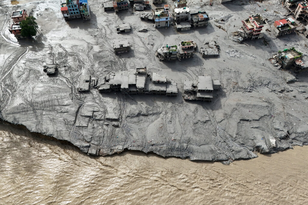 Aftermath of devastating floods in Trishuli