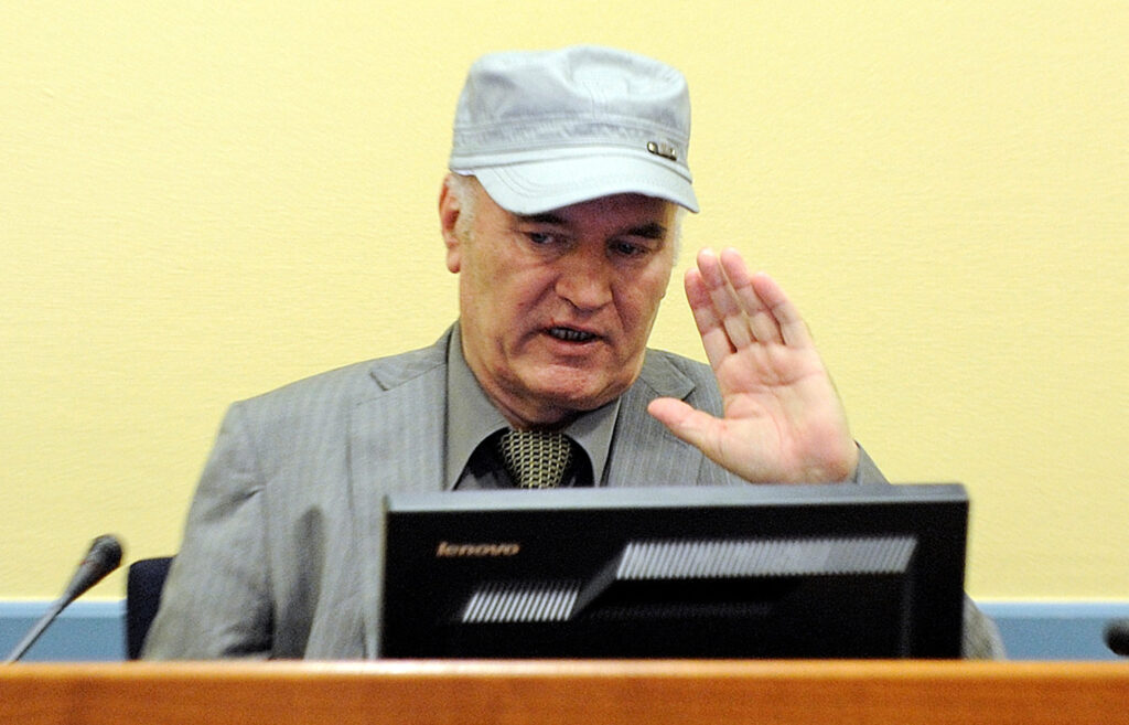 FILE PHOTO: Former Bosnian Serb commander Ratko Mladic appears in court in the Hague