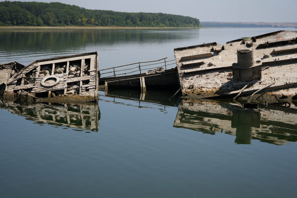Serbia Danube Sunken Boats