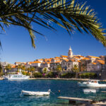 View of Korcula old town on Korcula island, Croatia