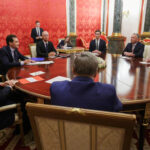 Russian President Vladimir Putin meets with U.S. special representatives Steve Witkoff and Jared Kushner in Moscow