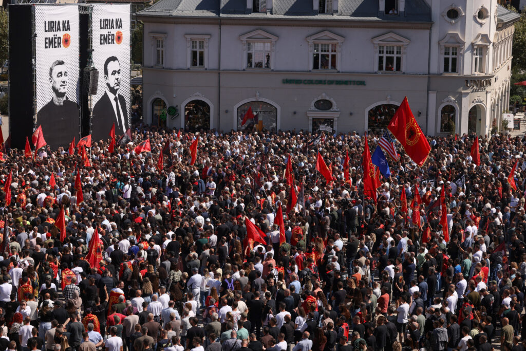 Kosovo war veterans protest after Hague court verdict, in Pristina