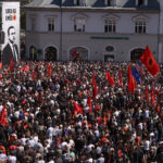 Kosovo war veterans protest after Hague court verdict, in Pristina