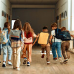 Children learning in a school classroom